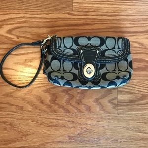 Coach signature wristlet